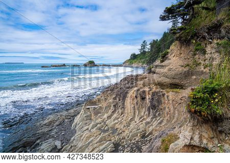 View Of The Pacific Ocean Coastline From Kalaloch Beach In Olympic National Park