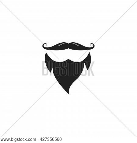 Mustache And Beard  Icon Vector Illustration Design Template