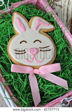Easter bunny cookie.