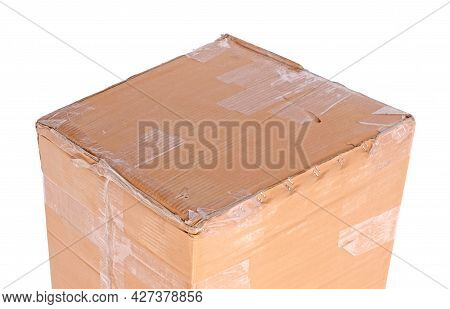Very Large Cardboard Box, Isolated On White