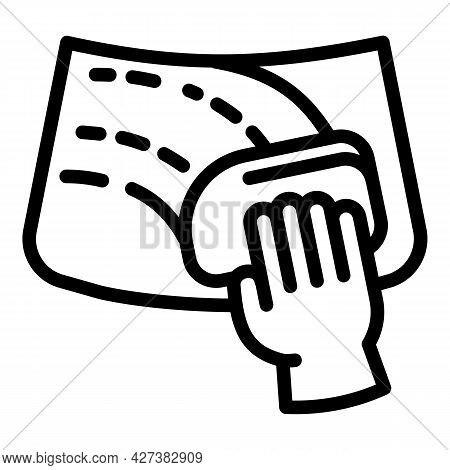 Car Windscreen Wash Icon. Outline Car Windscreen Wash Vector Icon For Web Design Isolated On White B