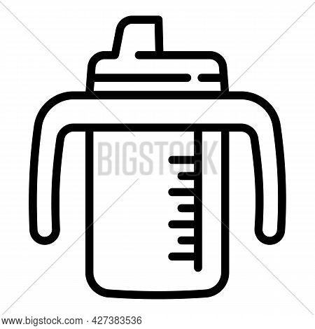 Infant Sippy Cup Icon. Outline Infant Sippy Cup Vector Icon For Web Design Isolated On White Backgro