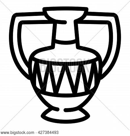 Antique Jar Icon. Outline Antique Jar Vector Icon For Web Design Isolated On White Background