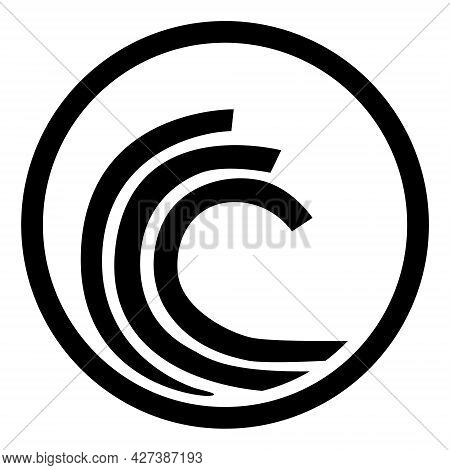 Bittorrent Btt Token Symbol Cryptocurrency Logo Coin Icon Isolated On White Background. Vector Illus