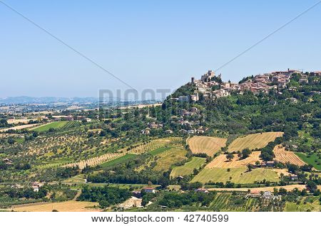 Panoramic view of San Marino. Emilia-Romagna. Italy.