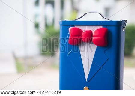 Samut Prakan, Thailand - July 21, 2021: Box Of Popcorn Buckets From The Movie Of Detective Conan - T