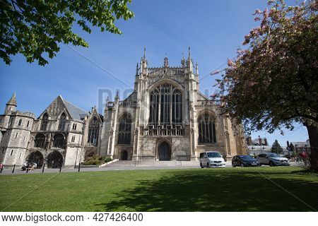 Gloucester Cathedral In Gloucester, Gloucestershire In The Uk, Taken On The 24th April 2021