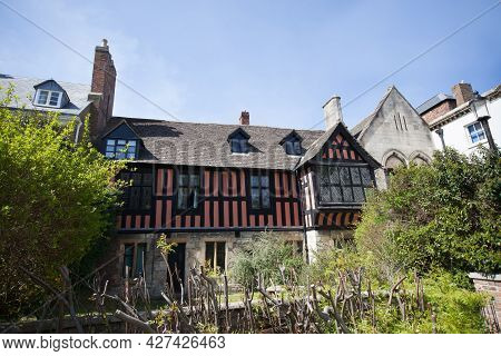 Historic Buildings Next To Gloucester Cathedral In Gloucester In The Uk, Taken On The 24th April 202