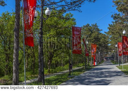 Alley Of The Immortal Regiment On Sapun Mountain In The Hero City Sevastopol, Crimea
