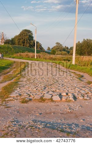 road from stones, city Cuzdal, Vladimirskiy area