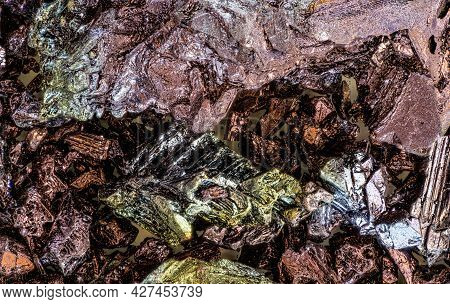 Potassium Permanganate Crystals Under 1.5x Magnification Microscope - Image Width 23mm Abstract Scie