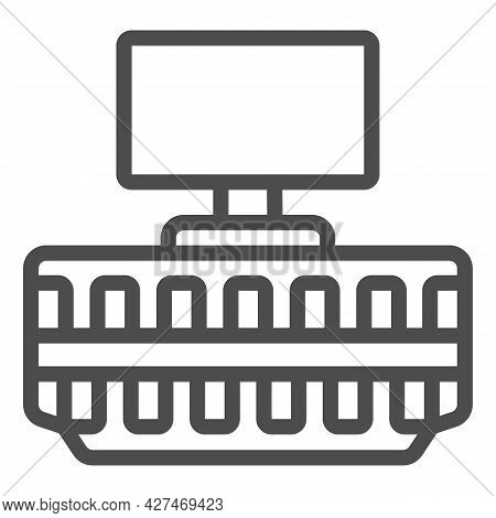 Hdmi Connector Line Icon, Tv Accessories Concept, Hd Multimedia Interface Connector Vector Sign On W