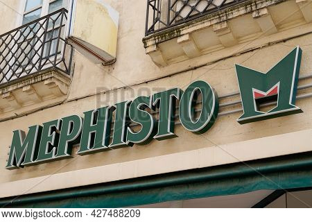Toulouse , Ocitanie France  - 06 30 2021 : Mephisto Shop Sign Text And Logo Brand On Luxury Shoes Fo