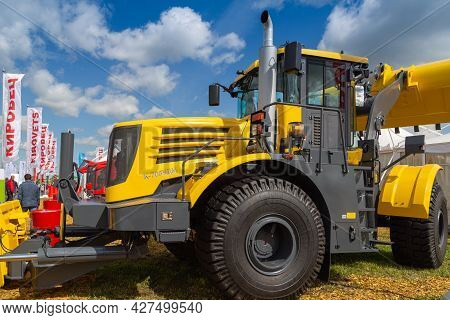 Russia, Leningrad Region - June, 2019: Powerful Tractor Brand Kirovets At The Exhibition