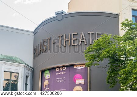 Gorlitz, Germany - June 2, 2021: Sign Palast Theater.