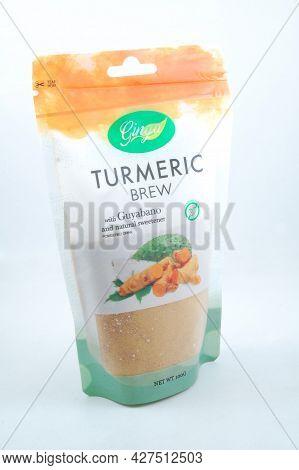 Manila, Ph - July 22 - Ginga Turmeric Brew With Guyabano On July 22, 2021 In Manila, Philippines.