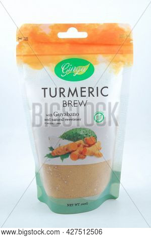 Manila, Ph - July 22 - Ginga Turmeric Brew With Guyabano On July 22, 2021 In Manila, Philippines.