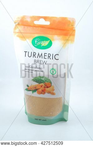 Manila, Ph - July 22 - Ginga Turmeric Brew With Guyabano On July 22, 2021 In Manila, Philippines.