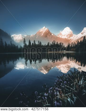 Sommer Landscape At The Schiederweiher In Austria