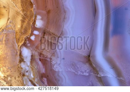 Abstract Purple Crystal Background Marble Shot, Nature Pattern.