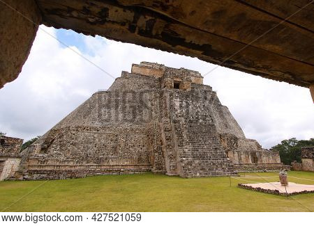 Maya Ruins Of Uxmal Temple, Yucatan, Mexico