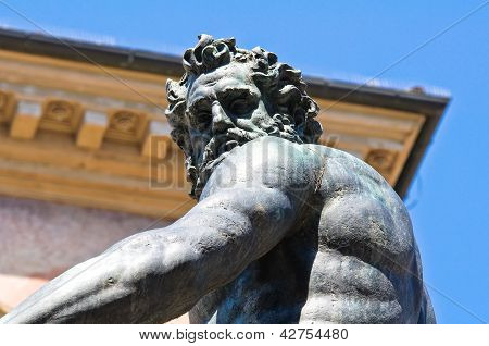 Fountain of Neptune. Bologna. Emilia Romagna. Italy.