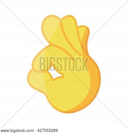 Isolated Ok Hand Emoji Icon Vector Illustration