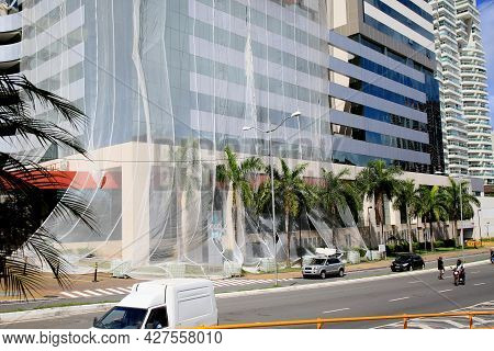Protective Screen During Building Renovation