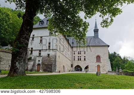 St-pierre De Chartreuse, France, June 6, 2021 :  Museum Of Grande Chartreuse Monastery, Head Monaste