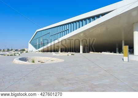 Doha, Qatar - Nov 23,2019 : Qatar National Library In The Heart Of Education City In Doha, Qatar On 