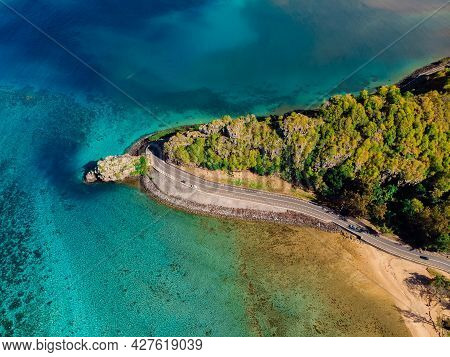 Maconde Point From Aerial View. Popular Touristic Place In Mauritius