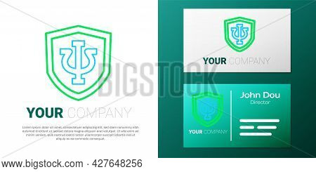 Line Psychology Icon Isolated On White Background. Psi Symbol. Mental Health Concept, Psychoanalysis