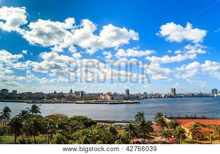Karibik Kuba pohled na panorama Havana