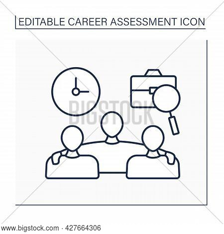Time Line Icon. Team Building. Spent Time With Colleagues. Friendly Atmosphere At Work. Relationship