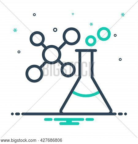 Mix Icon For Chemistry Atomic Chemical Formula Patholology Laboratory Pharmaceutical Test-tube Testi