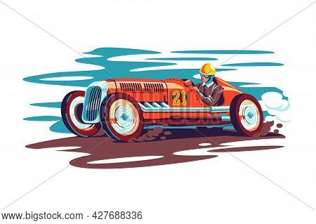Man Driver Red Race Vector \u0026 Photo 