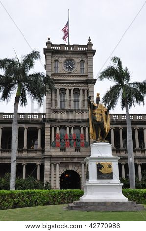 King Kamehameha-Statue in Oahu, Hawaii
