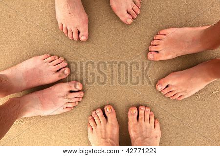 Familien på stranden