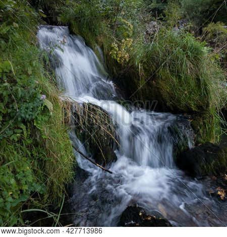 Rocks And Cascades On Wild Stream Krupa On Popular Picnic Place Krupa Na Vrbasu Near Banja Luka, Bos