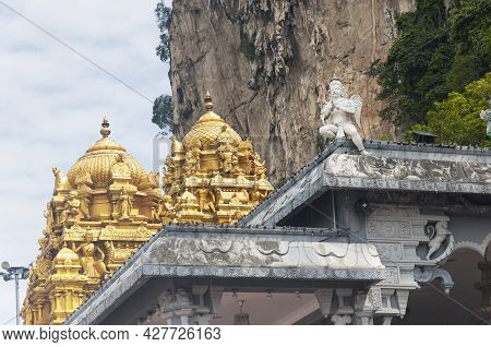 Sri Subramaniam Temple Architecture Within The Batu Caves In Gombak, Selangor Malaysia, On An Overca