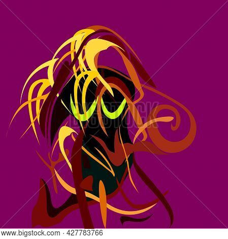 Illustration Of Figures On A Colored Background