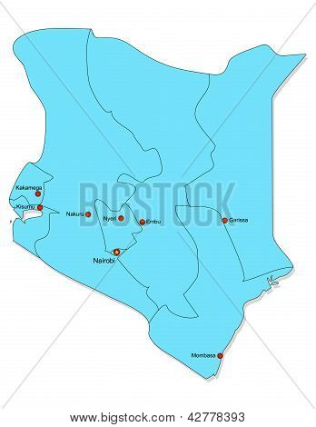 Mapa Kenii