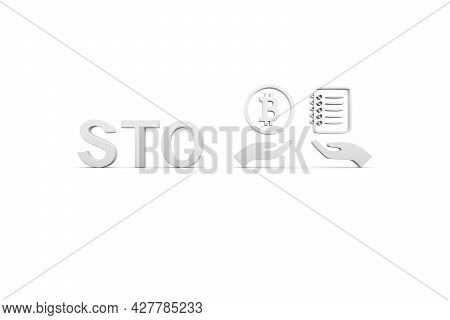 Sto Concept White Background 3d Render Illustration
