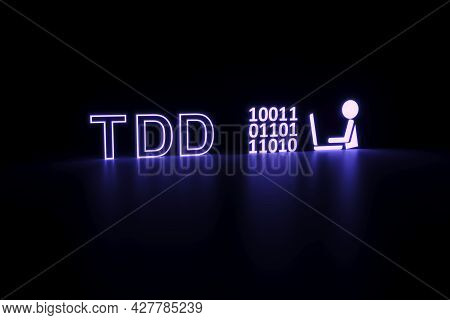 Tdd Neon Concept Self Illumination Background 3d Illustration