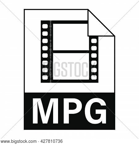 Modern Flat Design Of Mpg Illustration File Icon For Web. Simple Style