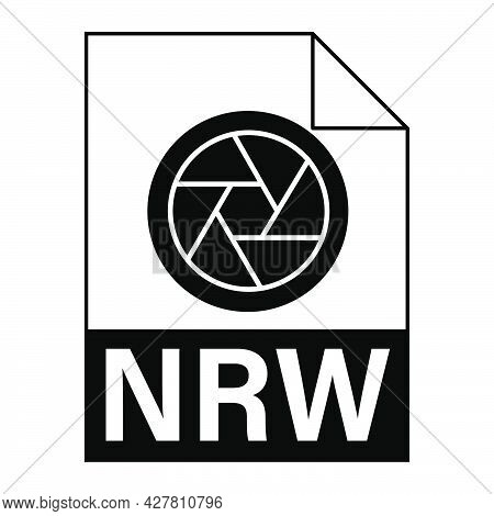 Modern Flat Design Of Nrw File Icon For Web. Simple Style