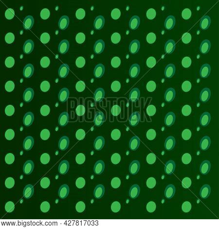 Green Vector Round Texture. The Texture Pattern Can Be Used For Book Background, Certificate Backgro
