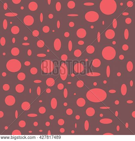 Seamless Pattern Geometric Dotted In Random Style.