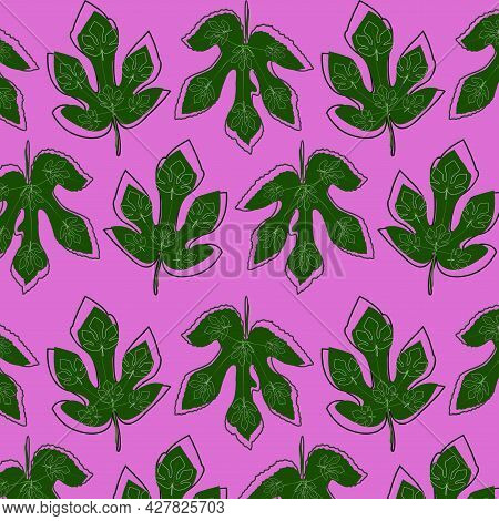Vintage Figs Seamless Pattern, Great Design For Any Purposes. Vintage Print.