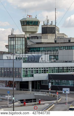 Berlin, Germany - September 15, 2018: Berlin Tegel - Otto Lilienthal Airport Air Traffic Control Tow
